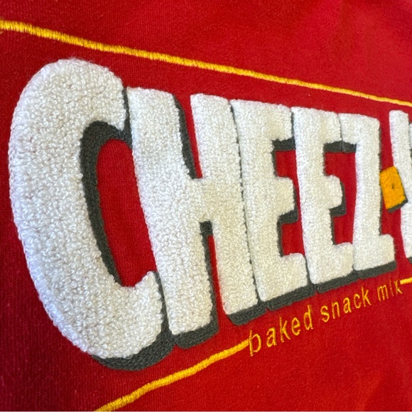 Kelloggs Cheez It Pullover  Sweatshirt Mens Size L Red Embroidered Official Logo - Picture 4 of 13